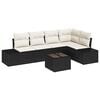 vidaXL Gartensofa-set 6 pcs Schwarz Poly-Rattan