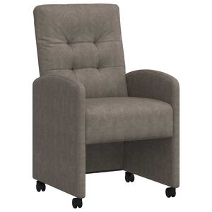 vidaXL Esszimmerst&uuml;hle mit Rollen 2 pcs Grau 58 x 67 x 97 cm