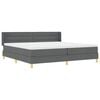 vidaXL Boxspringbett mit Matratze Dunkelgrau 200 x 200 cm Polyester