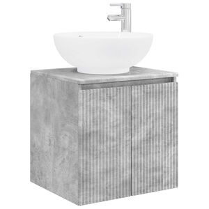 vidaXL Wandmontierte Waschtisch Betongrau 49,5 x 44,5 x 65 cm