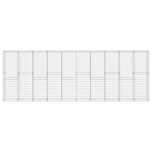vidaXL Gabionenwand mit Abdeckung Verzinkter Stahl 600&times;30&times;200 cm