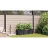 vidaXL Garten-Pflanzgef&auml;&szlig; 3 pcs Schwarz Stahl