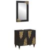 vidaXL Badezimmerschrank-Set 2 stk. Schwarz 62 x 33 x 58 cm