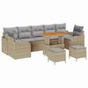 vidaXL Garten-Sofa-Set 10 Stk. 9-Sitzanzahl Beige