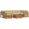 vidaXL Outdoor-Sofagarnitur 7 stk. Natur und Beige