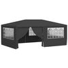vidaXL Profi-Partyzelt mit Seitenw&auml;nden 4&times;6 m Anthrazit 90 g/m&sup2;