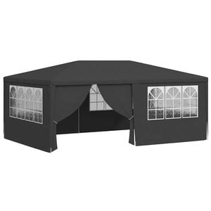 vidaXL Profi-Partyzelt mit Seitenw&auml;nden 4&times;6 m Anthrazit 90 g/m&sup2;