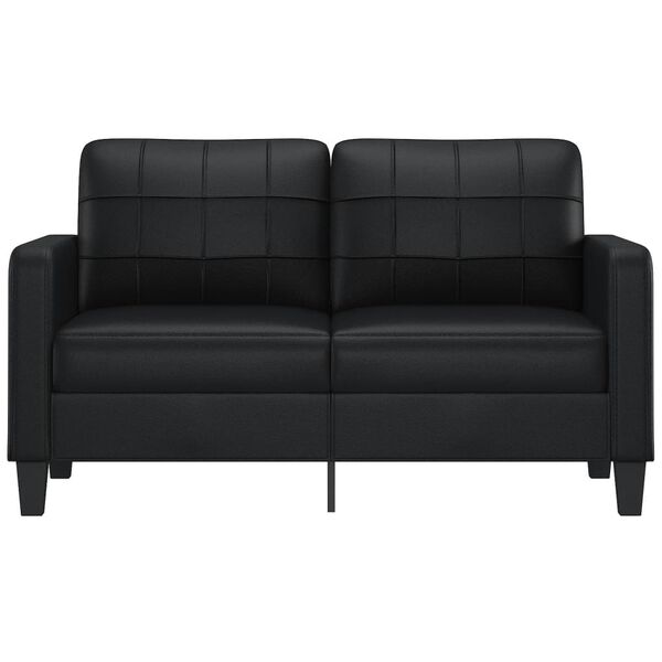 vidaXL 2-Sitzer-Sofa Schwarz 140 cm Kunstleder