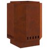 vidaXL Rauchfreier Feuerkorb Braun 38 x 38 x 51 cm Wetterfeststahl