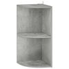 vidaXL Eckregal 2 Ebenen 41,5 x 41,5 x 72 cm Holzwerkstoff Betongrau