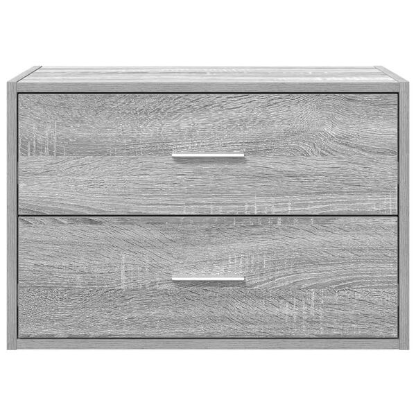 vidaXL Schrank mit 2 Schubladen Grau Sonoma 60x31x40 cm Holzwerkstoff