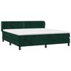 vidaXL Boxspringbett mit Matratze Dunkelgr&uuml;n 180x200 cm Samt