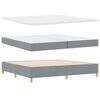 vidaXL Boxspringbett mit Matratze Hellgrau 200 x 200 cm Stoff
