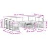 vidaXL Sofagarnituren 10 pcs Natur und Beige Massivholz Akazie