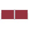 vidaXL Ausziehbare Seitenmarkise Rot 120 x 1000 cm