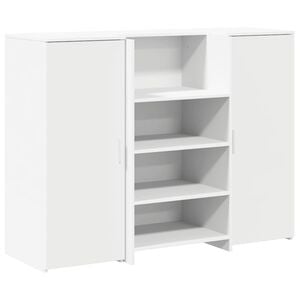 vidaXL Empfangstheke Wei&szlig; 135x50x103,5 cm Holzwerkstoff