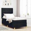 vidaXL Boxspringbett mit Matratze Schwarz 140 x 200 cm Stoff