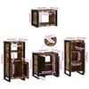 vidaXL Badezimmerm&ouml;bel-Set mit Regal 4 pcs Mehrfarbig Massives Altholz