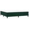 vidaXL Boxspringbett mit Matratze Dunkelgr&uuml;n 200x200 cm Samt