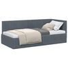 vidaXL Eckbettgestell Dunkelgrau 90 x 200 cm Samt
