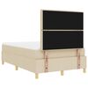 vidaXL Boxspringbett mit Matratze Creme 120 x 190 cm Stoff
