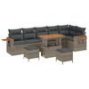 vidaXL Gartensofa-set 9 stk. Grau Poly-Rattan
