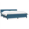 vidaXL Boxspringbett mit Matratzen Dunkelblau 180x210 cm Samt