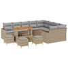 vidaXL Garten-Sofa-Set 13 pcs Beige Poly-Rattan