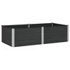 vidaXL Hochbeet Schwarz 200 x 100 x 54 cm alu.
