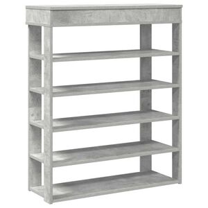vidaXL Schuhregal Betongrau 80x30x98 cm Holzwerkstoff