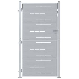 vidaXL Gartentor mit Schloss Silber 85 x 196 cm Edelstahl