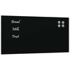 vidaXL Magnettafel Wandmontage Schwarz 60x30 cm Hartglas