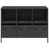 vidaXL Sideboard Schwarz 101,5x39x73,5 cm Kaltgewalzter Stahl