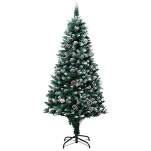 vidaXL K&uuml;nstlicher Weihnachtsbaum mit Zapfen und Schnee 150 cm