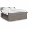 vidaXL Boxspringbett mit Matratze Taupe 180x200 cm Stoff