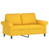 vidaXL 2-Sitzer-Sofa mit Kissen Hellgelb 120 cm Stoff