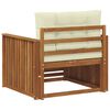 vidaXL Outdoor-Sofagarnitur Massives Akazienholz und Polyester Natur