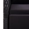 vidaXL 7-tlg. Garten-Essgruppe mit Kissen Schwarz Poly Rattan