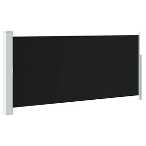 vidaXL Ausziehbare Seitenmarkise 140x300 cm Schwarz