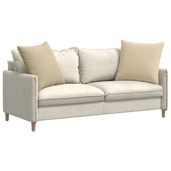 vidaXL Sofakissen 2 Stück Creme 80 x 80 cm Stoff