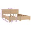 vidaXL Bettrahmen Handgewebt Echtes Rattan 160&times;200 cm