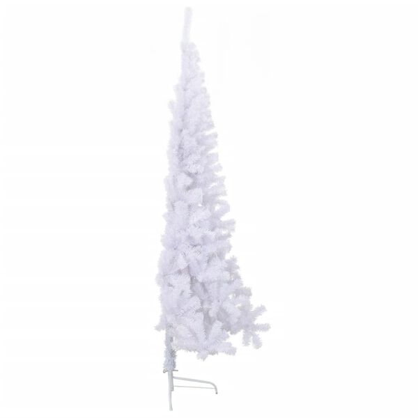 vidaXL Künstlicher Halb-Weihnachtsbaum mit Ständer Weiß 240 cm PVC