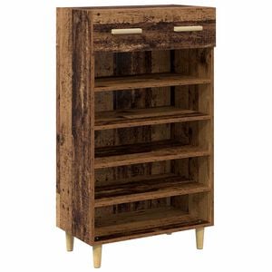 vidaXL Schuhschrank 60 x 35 x 105 cm Holzwerkstoff Altholz