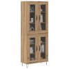 vidaXL Highboard Artisan-Eiche 69,5 x 34 x 180 cm Holzwerkstoff
