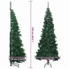 vidaXL Eckiger k&uuml;nstlicher Weihnachtsbaum Gr&uuml;n 240 cm PVC und Metall