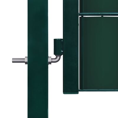 vidaXL Zauntor PVC und Stahl 100x81 cm Grün