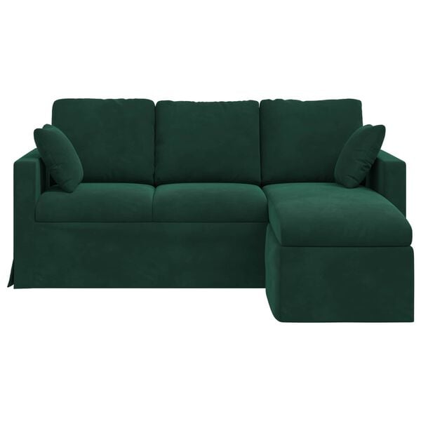 vidaXL Sofa Dunkelgr&uuml;n