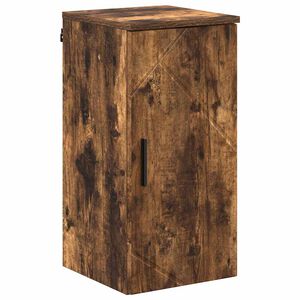 vidaXL Badezimmerschrank mit T&uuml;r Ger&auml;ucherte Eiche 30 x 31,5 x 61 cm