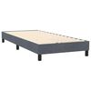vidaXL Boxspringbett mit Matratze Dunkelgrau 90x220 cm Samt