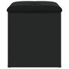 vidaXL Sitzbank mit Stauraum Schwarz 42x42x45 cm Holzwerkstoff